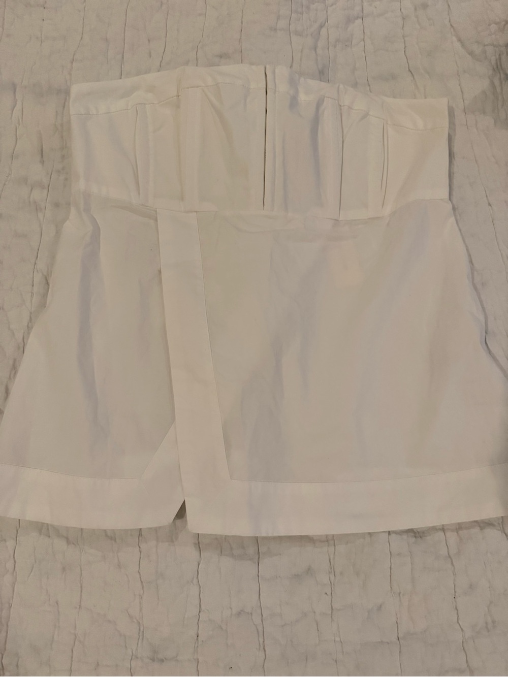 Anthropologie White Strapless corset top